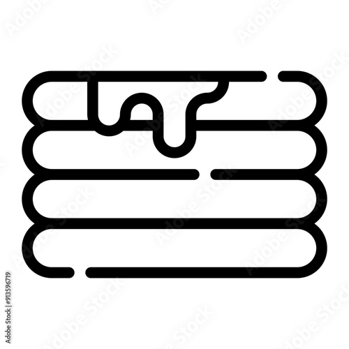 pancake line icon