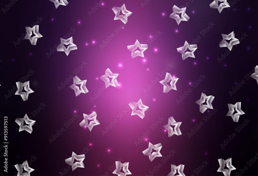 Dark Purple vector layout with bright stars. Dark Purple vector layout with bright stars.