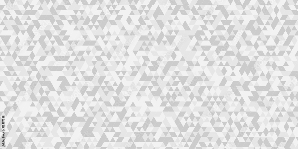 Minimal vector geometric seamless technology gray and white diamond triangle background. Abstract digital grid light pattern white Polygon Mosaic triangle business and corporate background.
