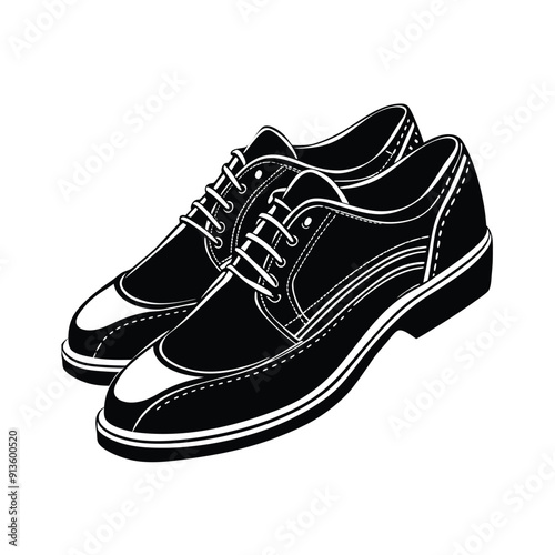 Man Shoes Silhouette Vector