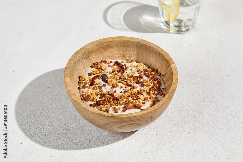Delicious Smoothie Bowl with Dates, Wild Rice, and Granola for a Healthy Breakfast Delicious Smoothie Bowl with Dates, Wild Rice, and Granola for a Healthy Breakfast