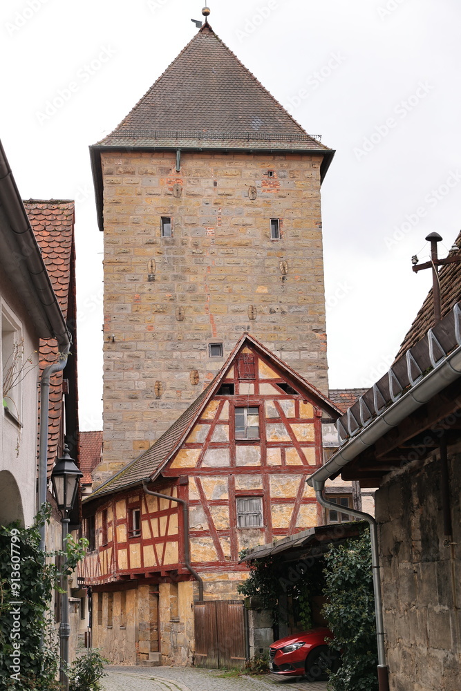 Fototapeta premium Blick in die Altstadt von Altdorf bei Nürnberg in Bayern