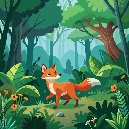 fox in the forest 