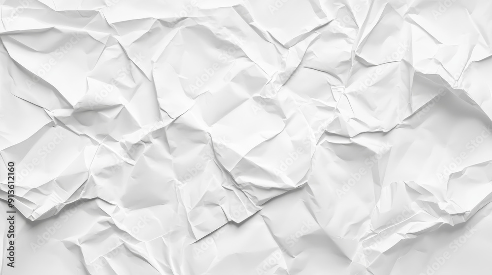 white crumpled paper texture, blank poster background with creases and folds on white isolated background white crumpled paper texture, blank poster background with creases and folds on white isolated background