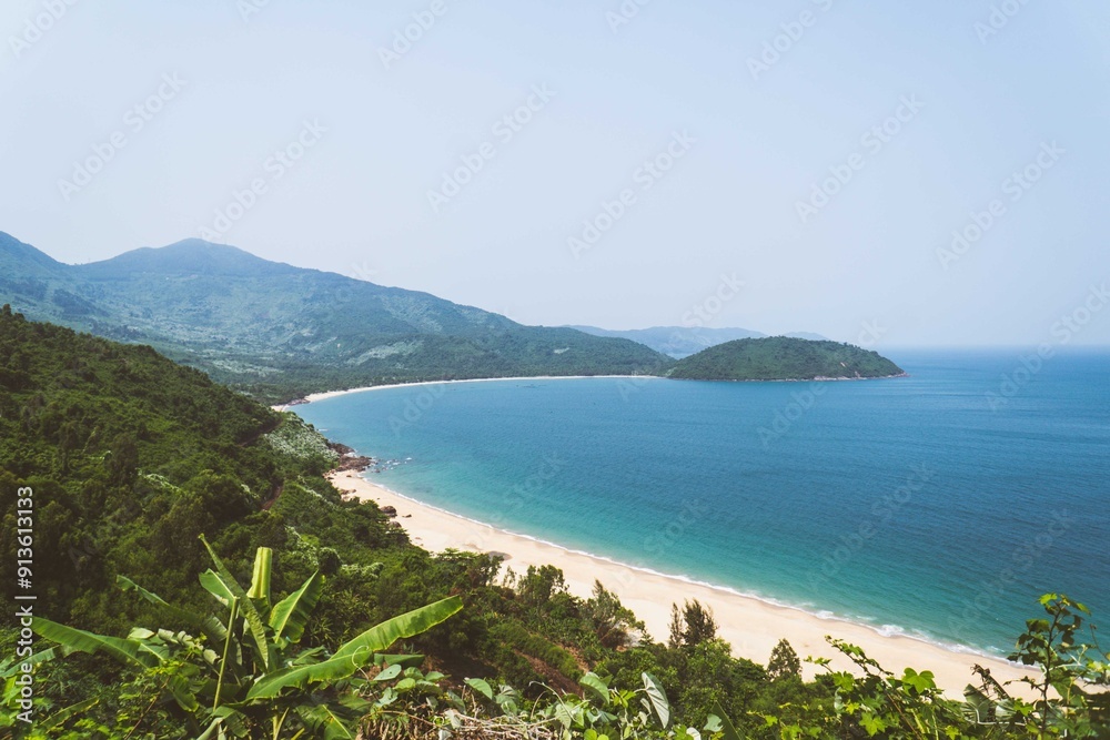 Tropical bay beach by the ocean Tropical bay beach by the ocean
