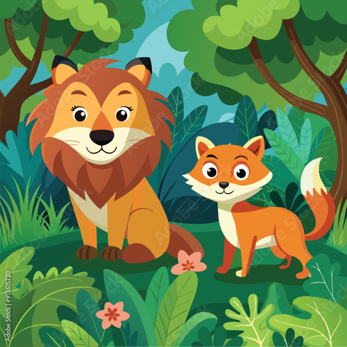 lion and fox