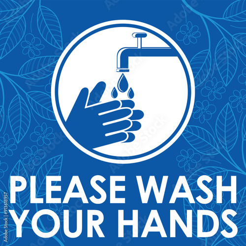 please wash your hands vector illustration ready to print