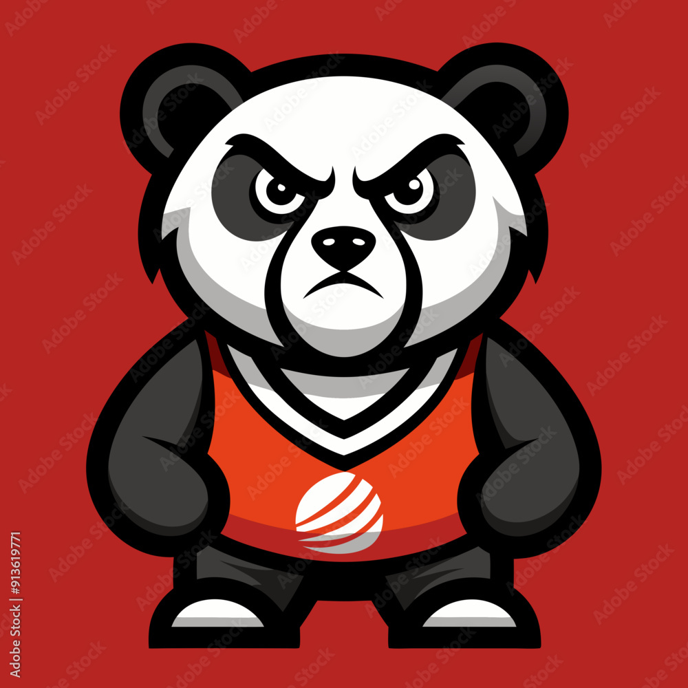 Fototapeta premium panda basketball cartoon mascot