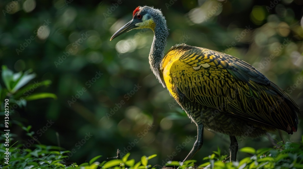 Naklejka premium Yellow-headed Ibis in the Jungle