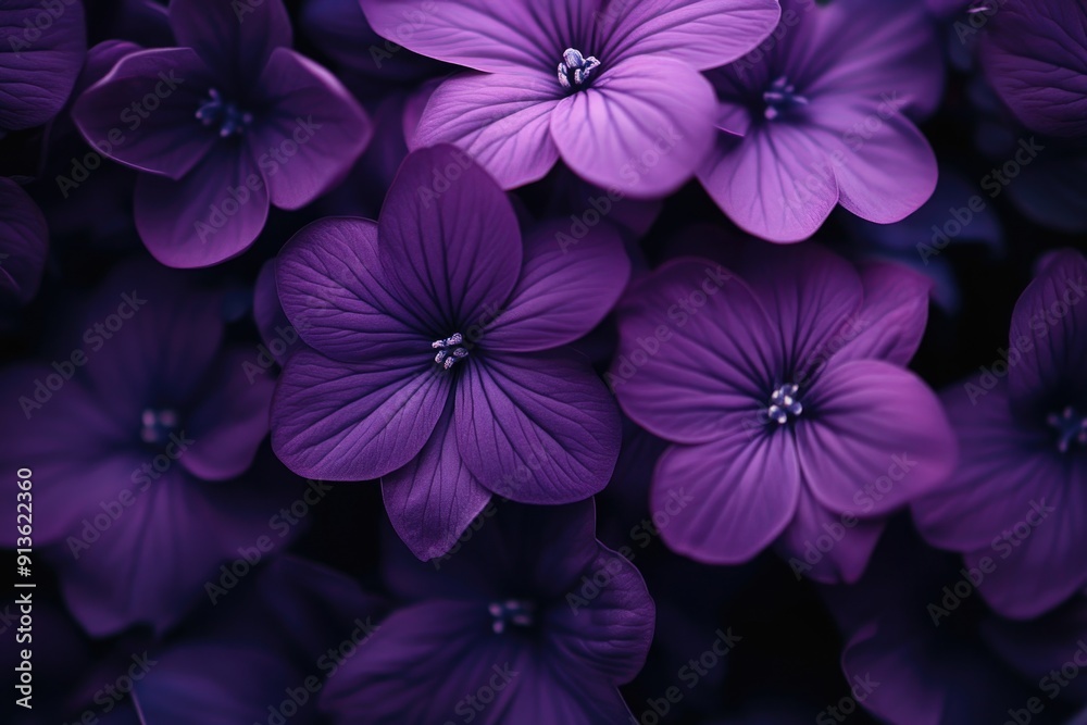 Purple flowers cluster Purple flowers cluster