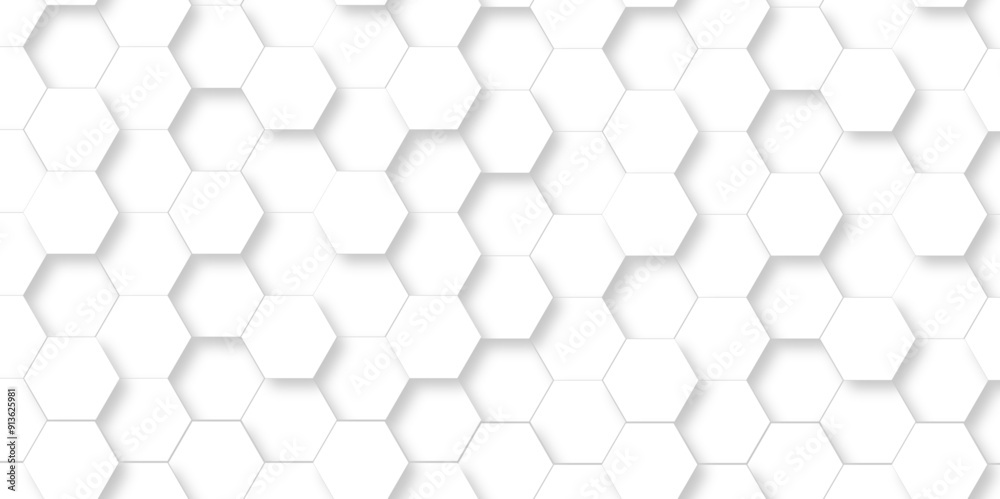 Vector abstract hexagonal futuristic geometric backdrop White 3d embossed creative hexagon, honeycomb white hexagon concept design abstract technology background, or wallpaper. Vector abstract hexagonal futuristic geometric backdrop White 3d embossed creative hexagon, honeycomb white hexagon concept design abstract technology background, or wallpaper.