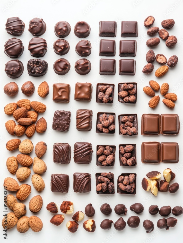Chocolate and nuts assortment Chocolate and nuts assortment