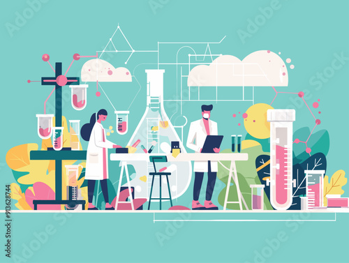 2024-05-06-042422_46c10a7d-8b8e-4cf2-89ee-c659375bbd6a_2_flat_style_landscape_Supporting_Medical_Research