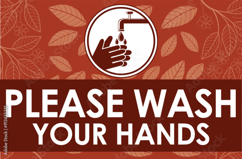 please wash your hands vector illustration ready to print