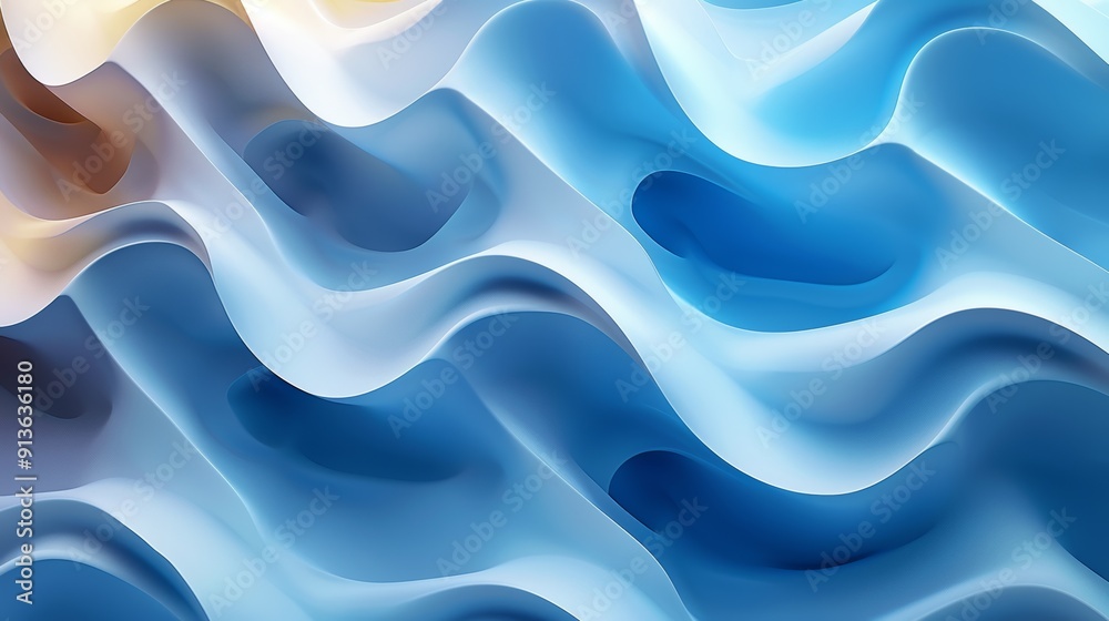 Colorful Abstract Waves Flowing Seamlessly in Shades of Blue and Brown Colorful Abstract Waves Flowing Seamlessly in Shades of Blue and Brown