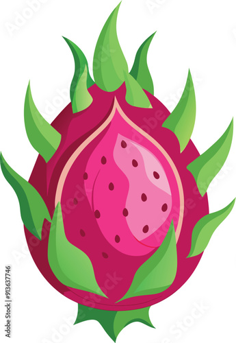 Dragon fruit generated Ai