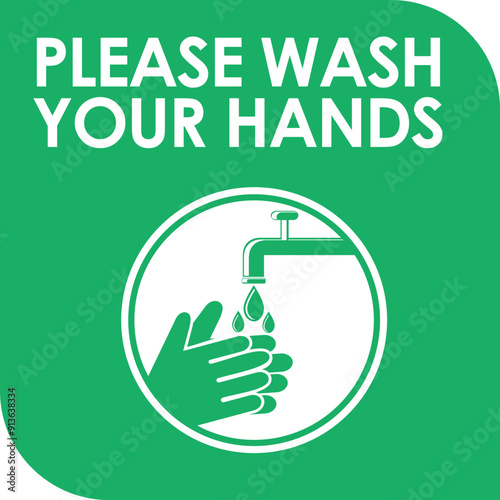 please wash your hands vector illustration ready to print