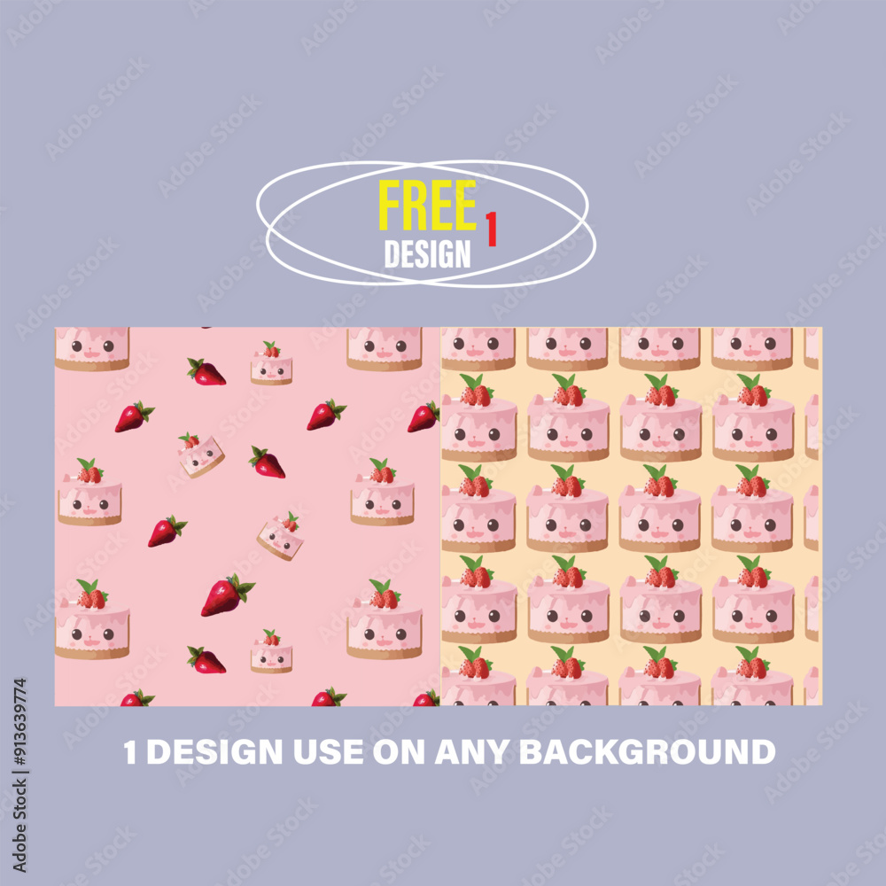 cake seamless pattern design .You can use this on any background cake seamless pattern design .You can use this on any background