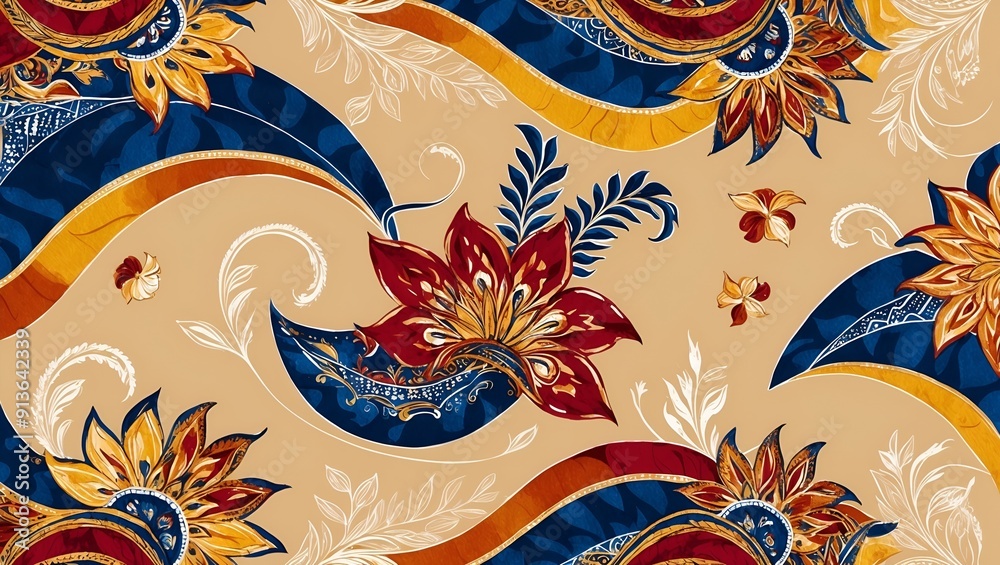 Obraz premium caracteristic batik indonesian people culture