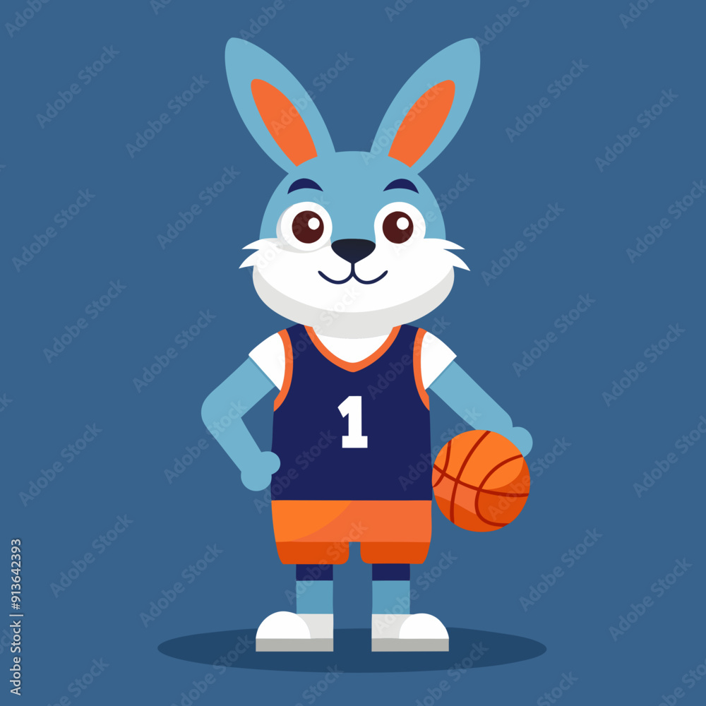 rabbit basketball cartoon character rabbit basketball cartoon character