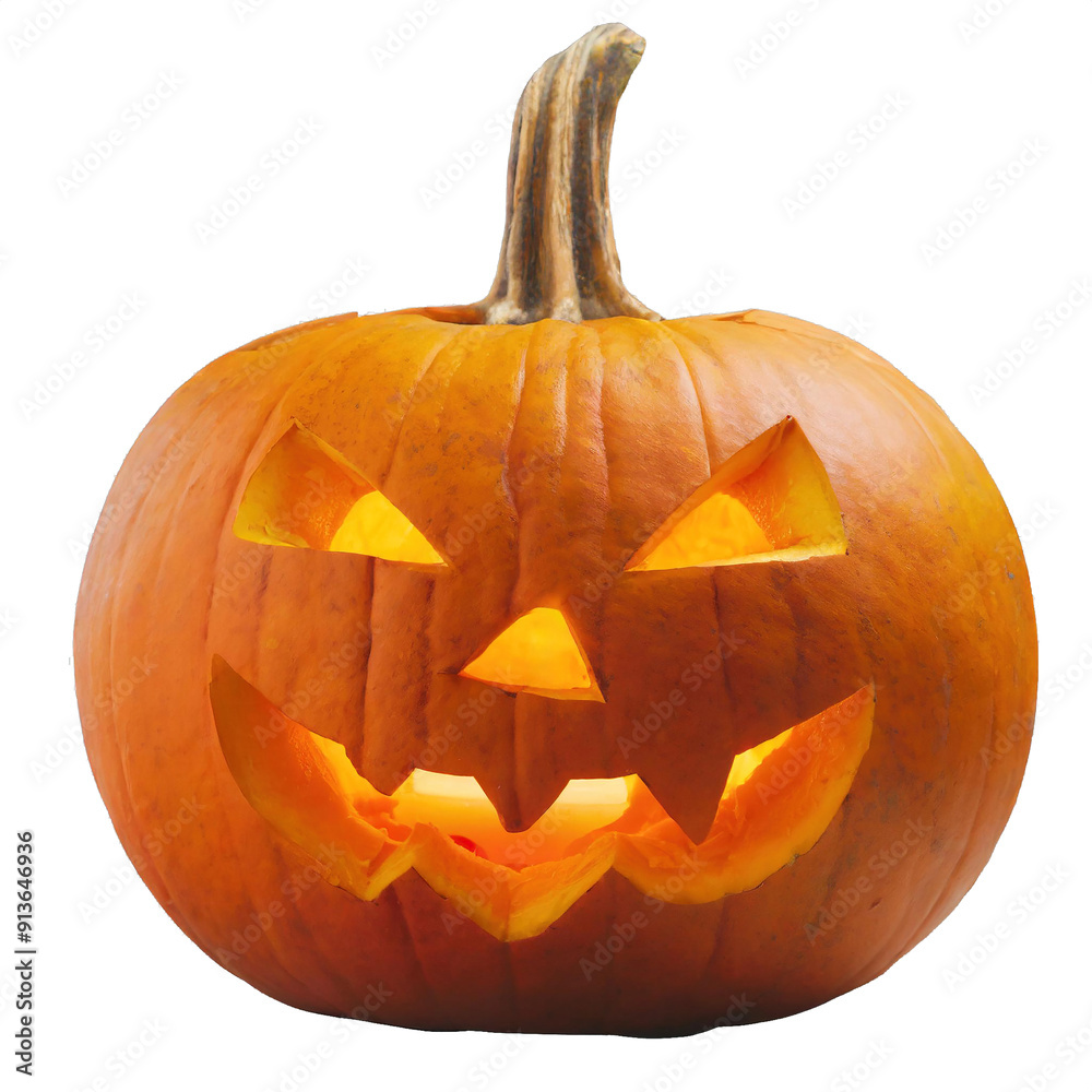 Jack-o'-lantern isolated on transparent background Jack-o'-lantern isolated on transparent background