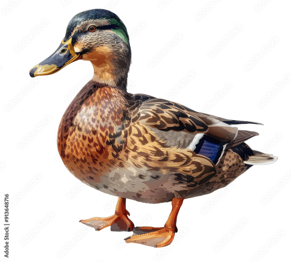 A duck isolated on a transparent background for web, banner, wallpaper A duck isolated on a transparent background for web, banner, wallpaper