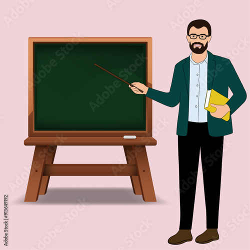 Vector illustration of professor 