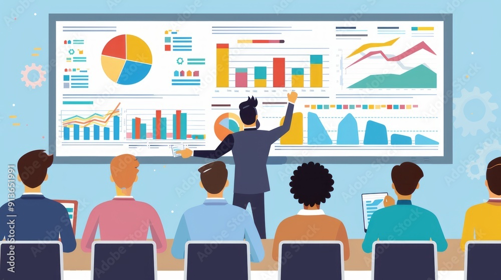 Productive Office Setting Featuring Focused Business Professionals in Action