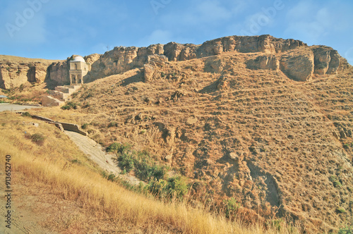 The Diri Baba Mausoleum  - of Sheikh Diri Baba, located in Qobustan  of Gobustan Rayon of Azerbaijan photo