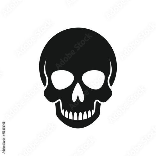Human Skull Silhouette Vector