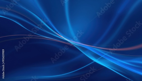 Abstract Blue Background with Glowing Lines.