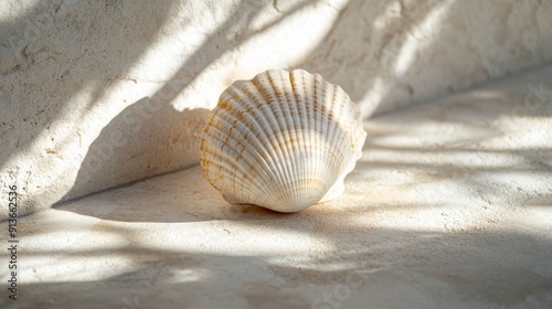 seashell with sunlight photo