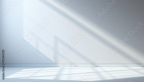 Light Streaks On White Wall And Floor.