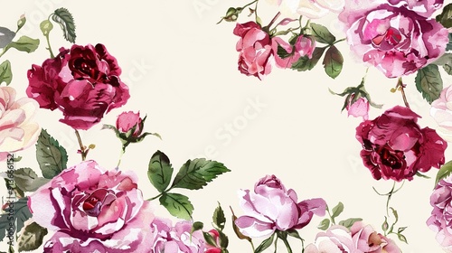 The Exquisite Hand Drawn Floral Border Background: A Delicate and Charming Visual Element.