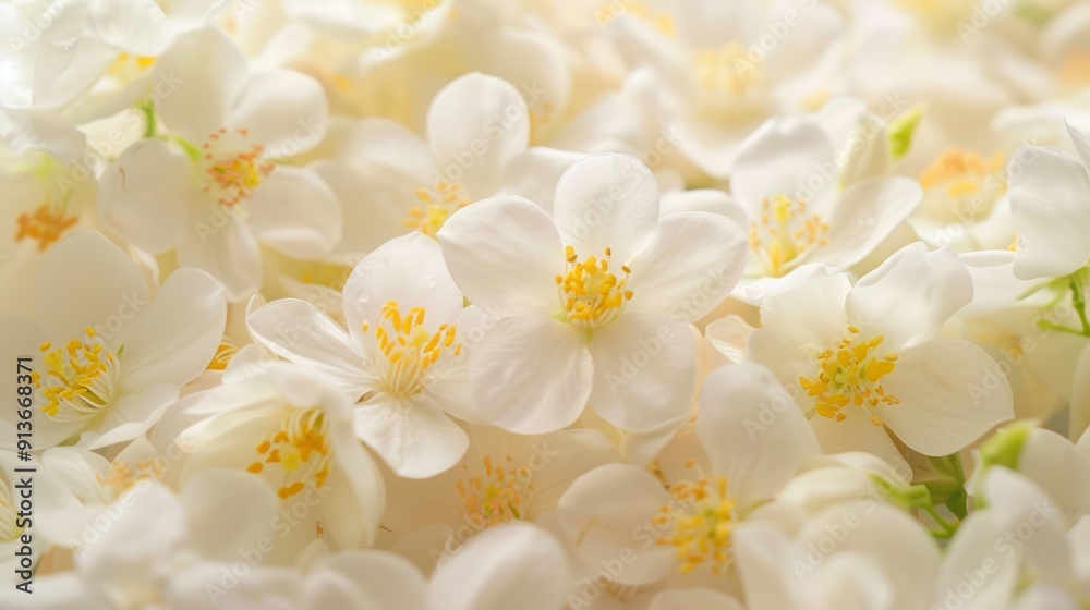 Beautiful bunch of white jasmine flowers in a garden Beautiful bunch of white jasmine flowers in a garden