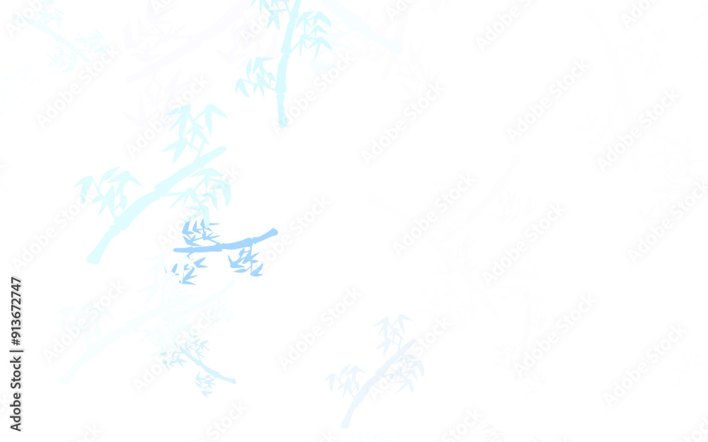 Light BLUE vector doodle texture with branches. Light BLUE vector doodle texture with branches.