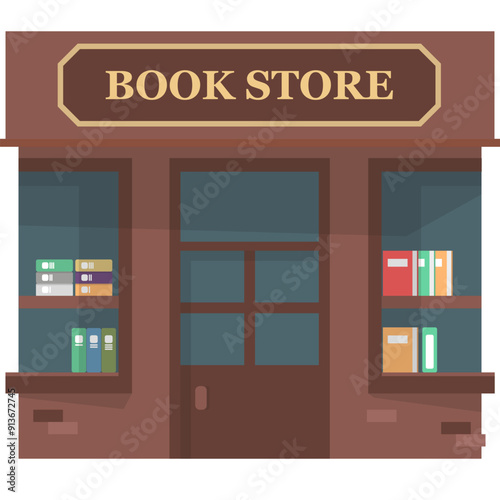 Book Store Building. Vector Illustration