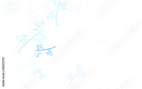 Light BLUE vector doodle texture with branches.