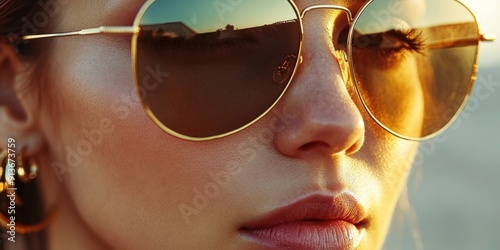 Person Wearing Sunglasses Close Up