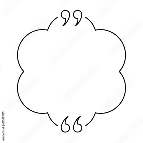 Quote box minimalist outline frame templates