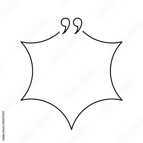 Quote box minimalist outline frame templates