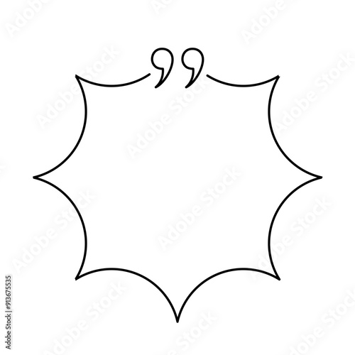 Quote box minimalist outline frame templates
