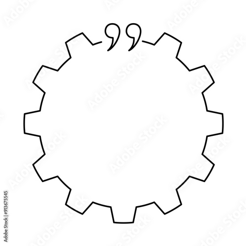 Quote box minimalist outline frame templates