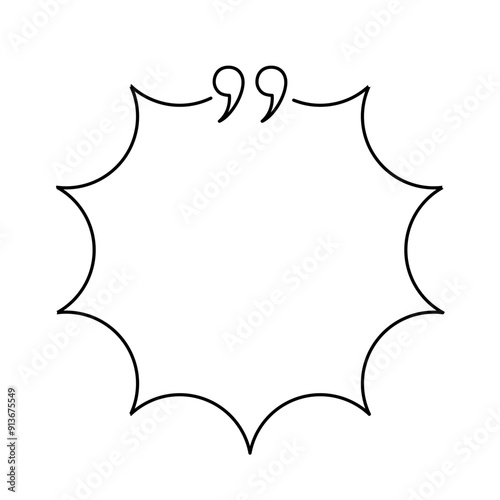 Quote box minimalist outline frame templates