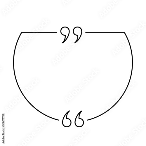 Quote box minimalist outline frame templates