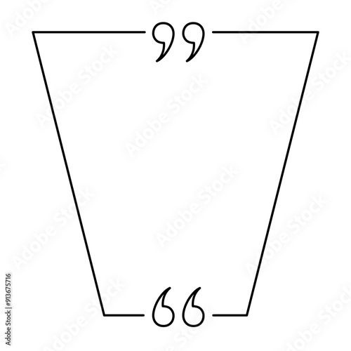 Quote box minimalist outline frame templates