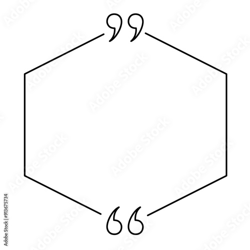 Quote box minimalist outline frame templates