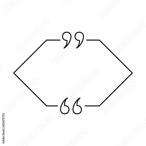 Quote box minimalist outline frame templates