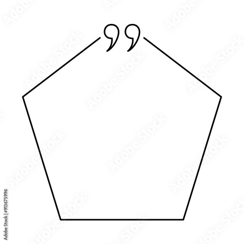 Quote box minimalist outline frame templates