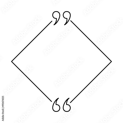 Quote box minimalist outline frame templates